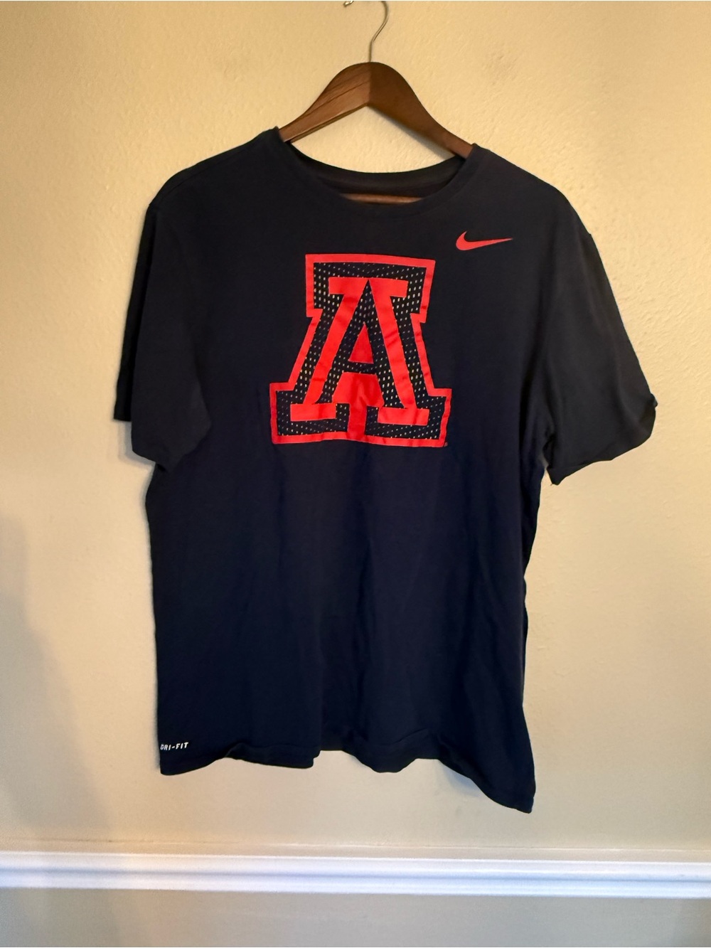 Nike Navy Short-Sleeve Tee with Red Arizona 'A' and Swoosh